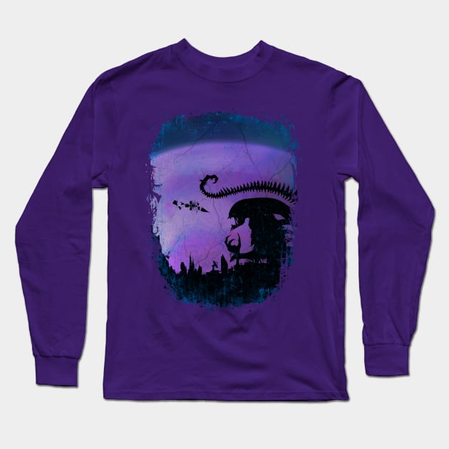 Space Monsters (front and back) Long Sleeve T-Shirt by Silenceplace